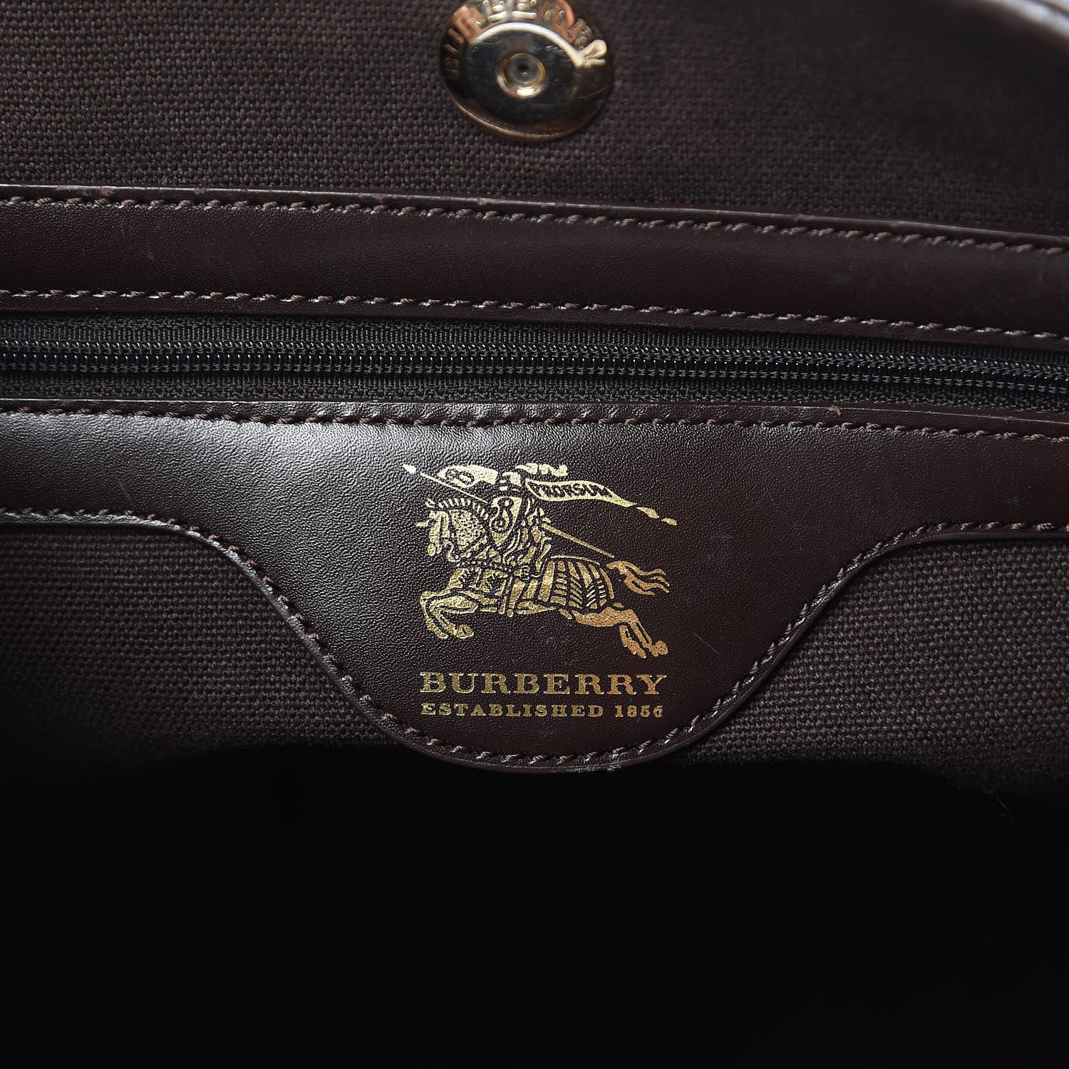 Burberry Grainy Calfskin Tote Dark Brown 6 of 12