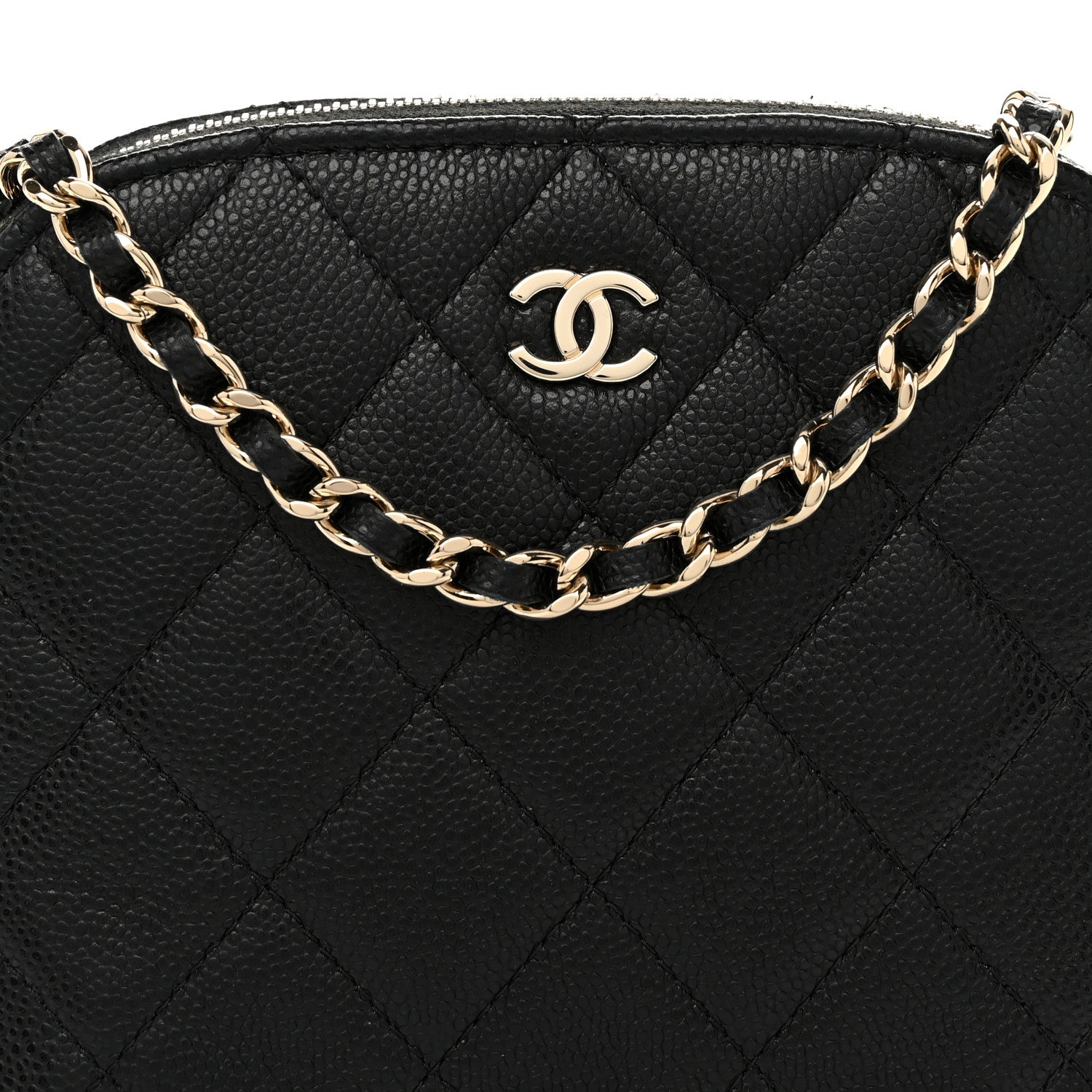 Chanel Caviar Quilted Classic Clutch With Chain Black 7 of 9