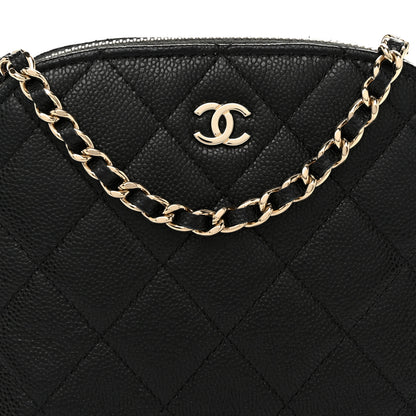Chanel Caviar Quilted Classic Clutch With Chain Black 7 of 9