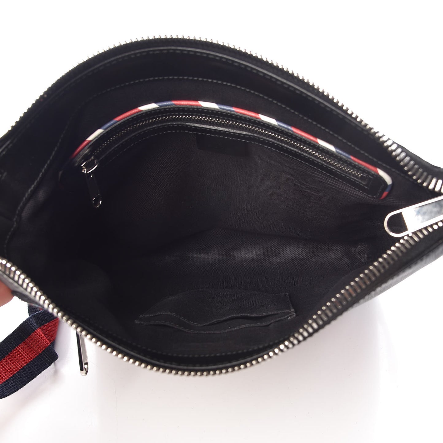 GG Supreme Monogram Night Courrier Flat Messenger Bag Black Multicolor