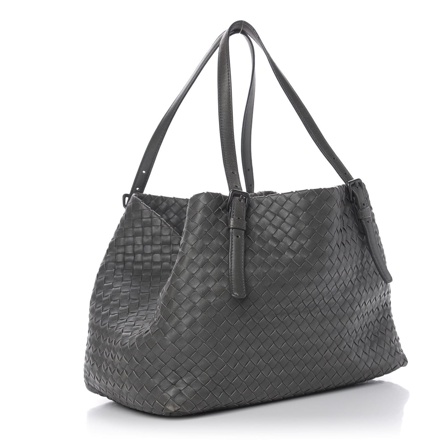 Nappa Intrecciato Medium Seamless Tote Light Grey