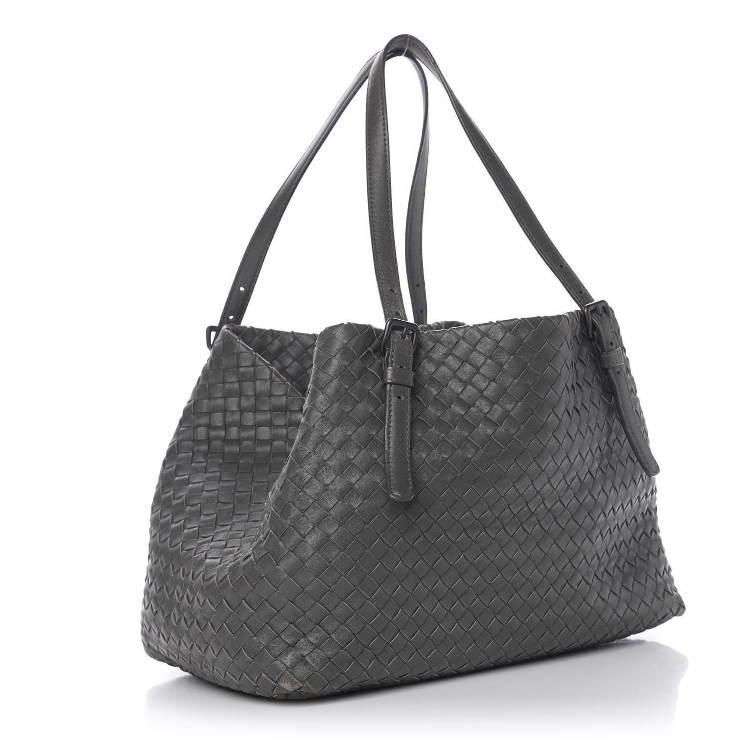 Bottega Veneta Nappa Intrecciato Medium Seamless Tote Light Grey 3 of 9