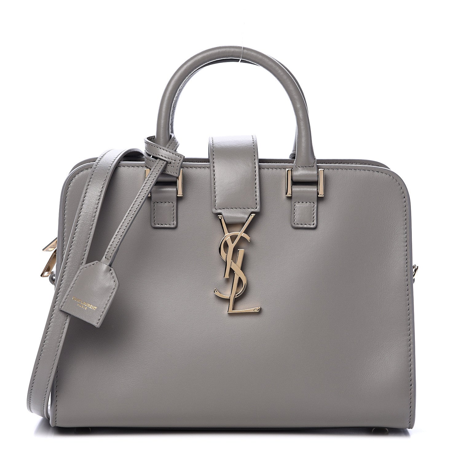 Saint Laurent Calfskin Monogram Baby Cabas Fog 1 of 9