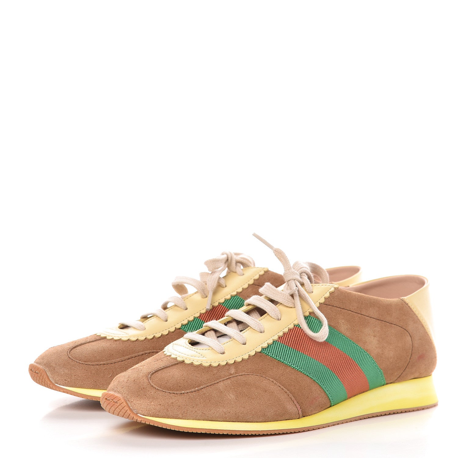 Gucci Suede Web Womens Rocket Sneakers 41 Nocciola Burro 3 of 17