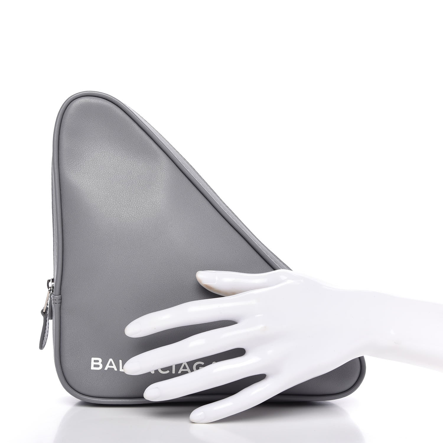 Balenciaga Calfskin M Triangle Pouch Pyrite 2 of 9