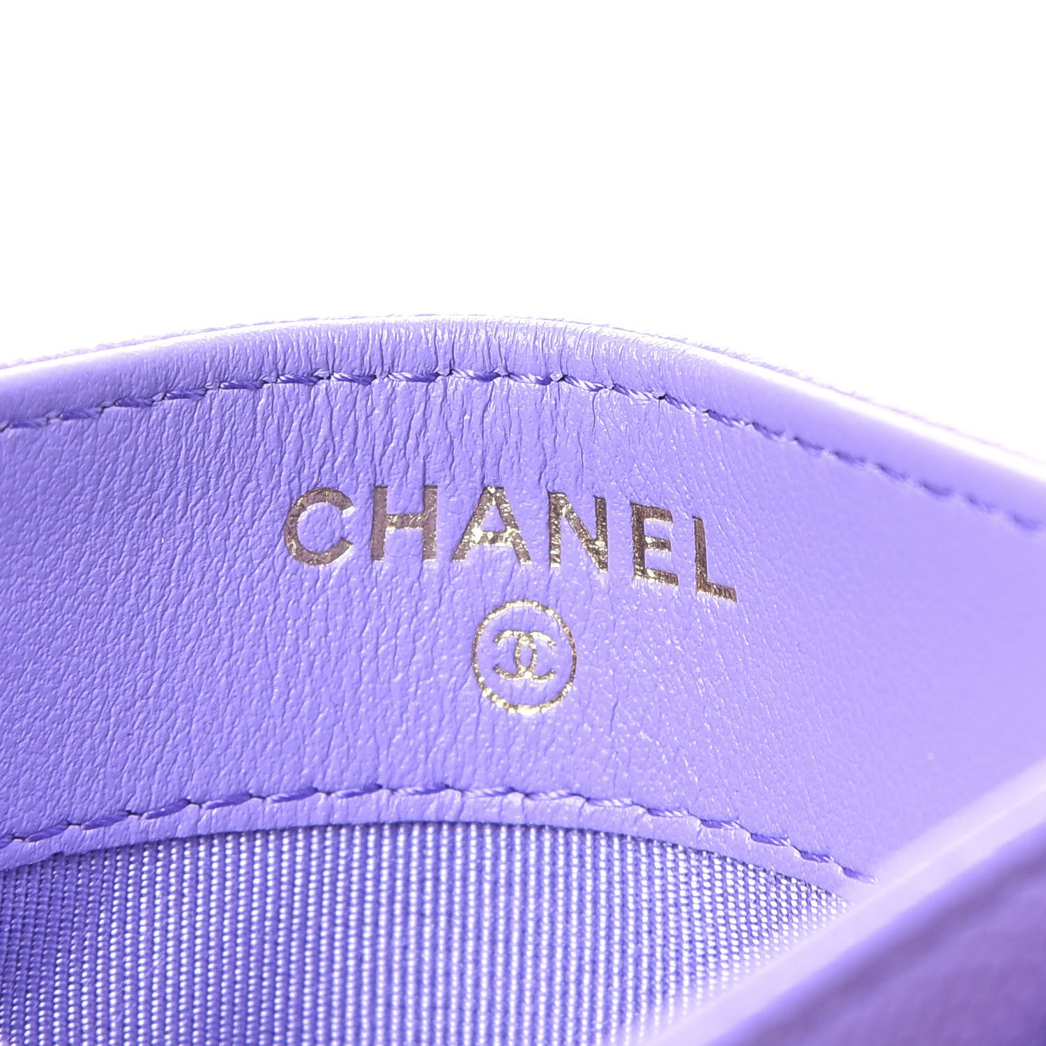 Chanel Caviar Quilted Card Holder Purple 5 of 7