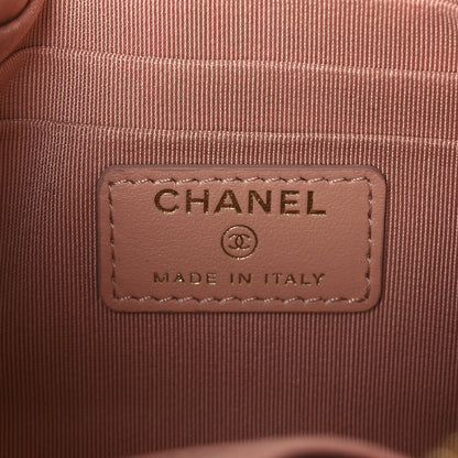 Chanel Shiny Goatskin Quilted Small Chanel 19 Pouch Pink 6 of 8
