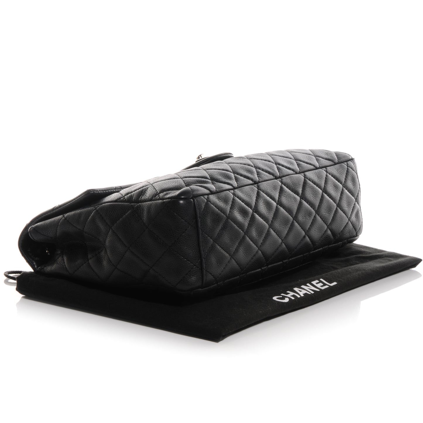 Washed Caviar Maxi Single Flap Black