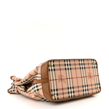 Burberry Haymarket Check Medium Golderton Tote Mid Camel 4 of 10