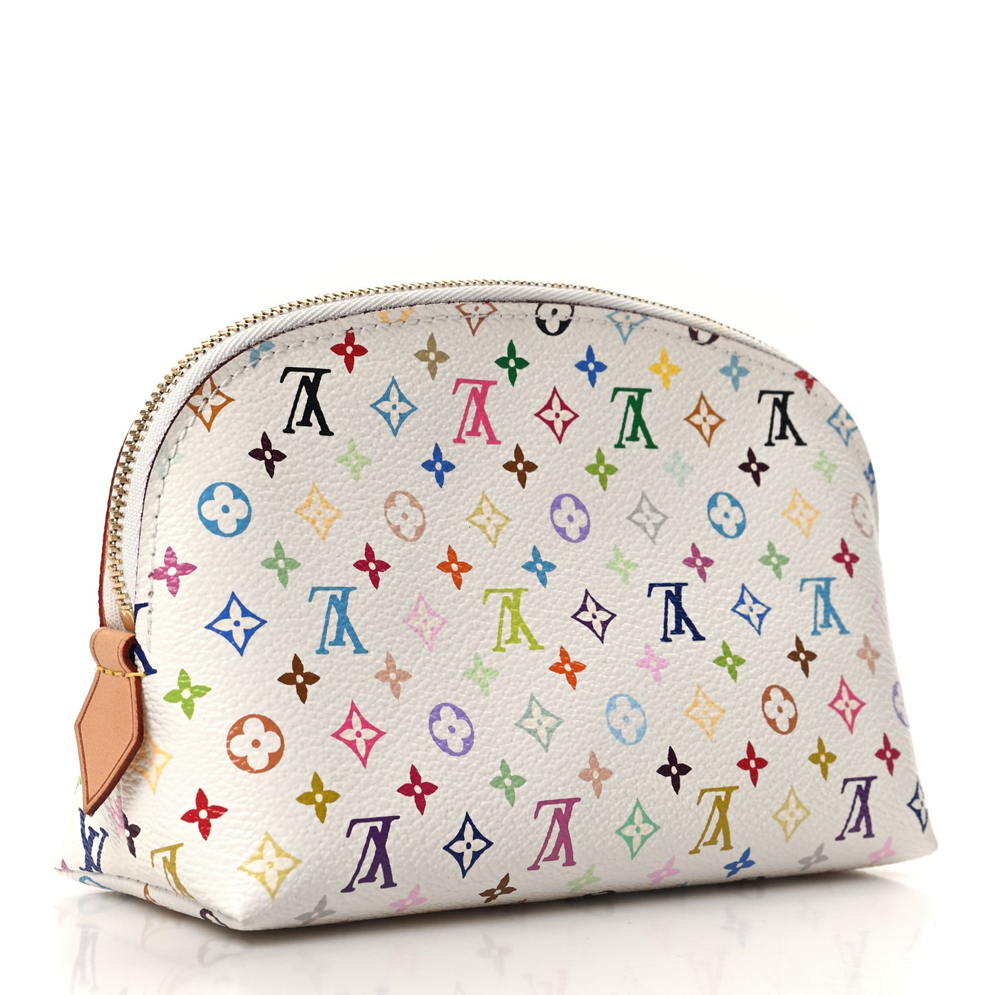 Monogram Multicolor Cosmetic Pouch White Litchi