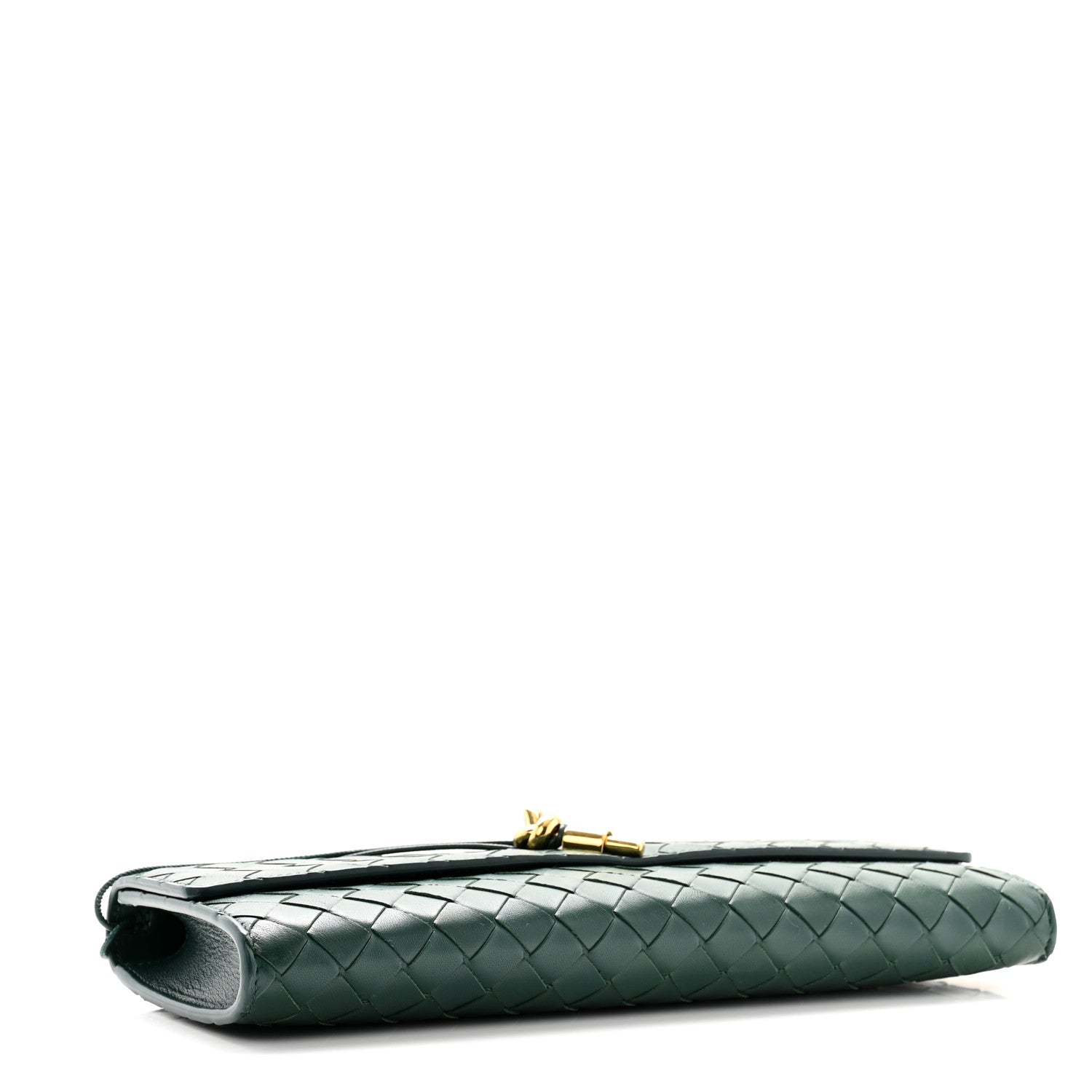 Bottega Veneta Nappa Intrecciato Long Andiamo Top Handle Clutch Emerald Green 4 of 7