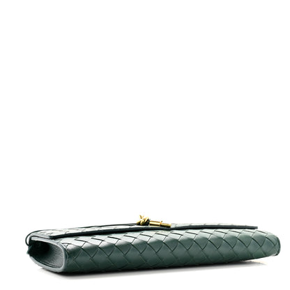 Bottega Veneta Nappa Intrecciato Long Andiamo Top Handle Clutch Emerald Green 4 of 7