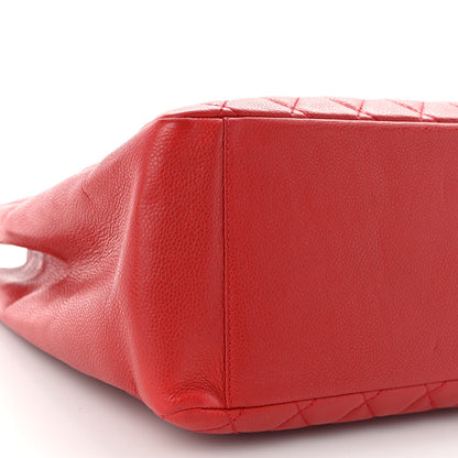 Chanel Caviar Quilted Grand Shopping Tote GST Red 9 of 10