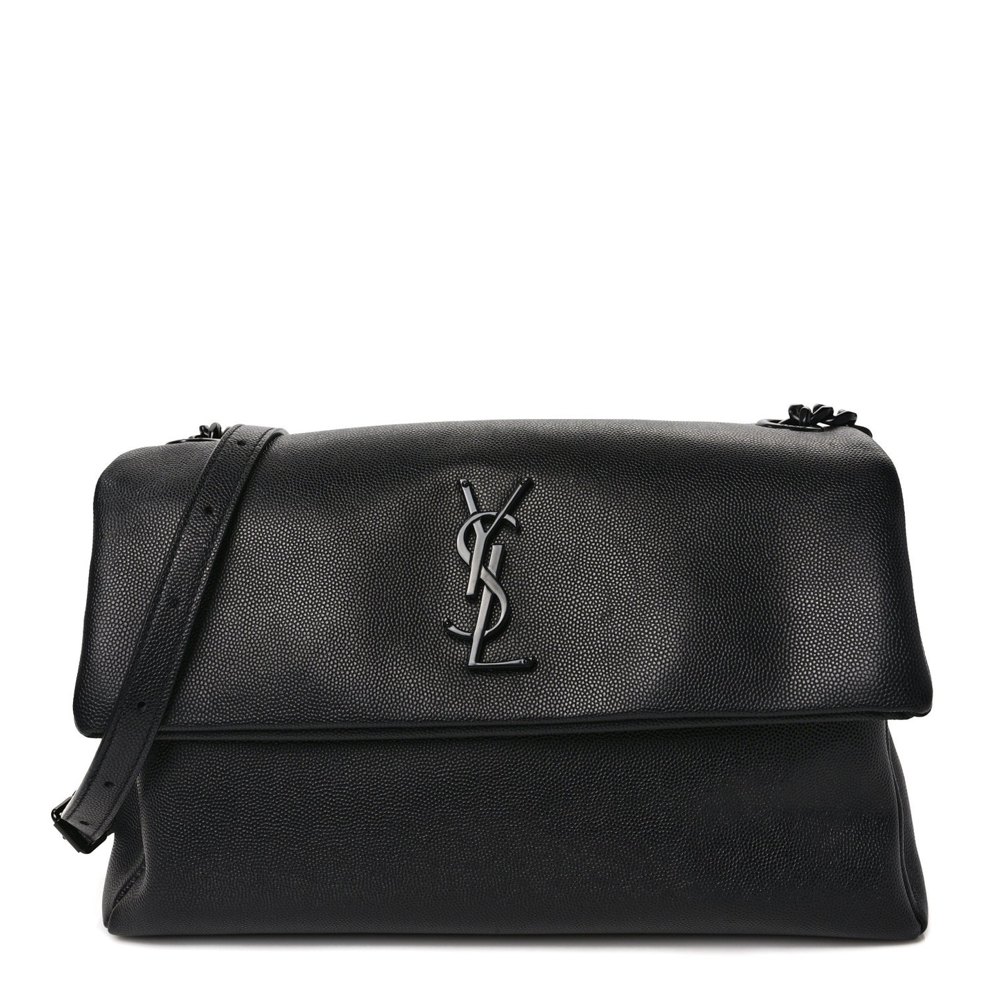 Grain De Poudre Medium West Hollywood Monogram Fold-Over Black