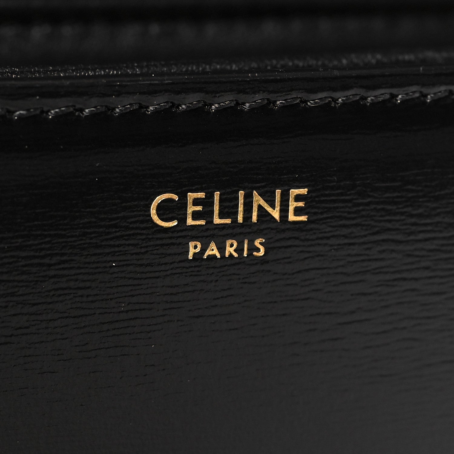 Celine Shiny Calfskin Teen Triomphe Black 6 of 11