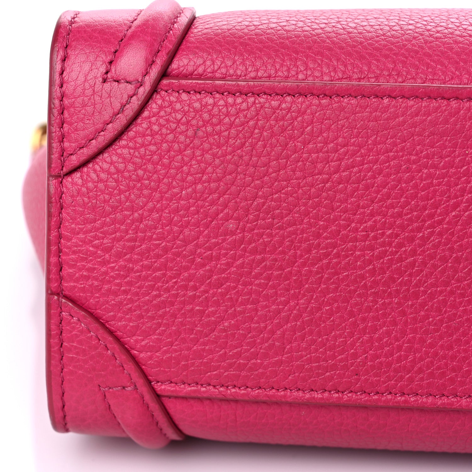 Celine Drummed Calfskin Nano Luggage Fuchsia 18 of 19