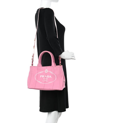 Prada Canapa Small Logo Tote Geranio White 2 of 14