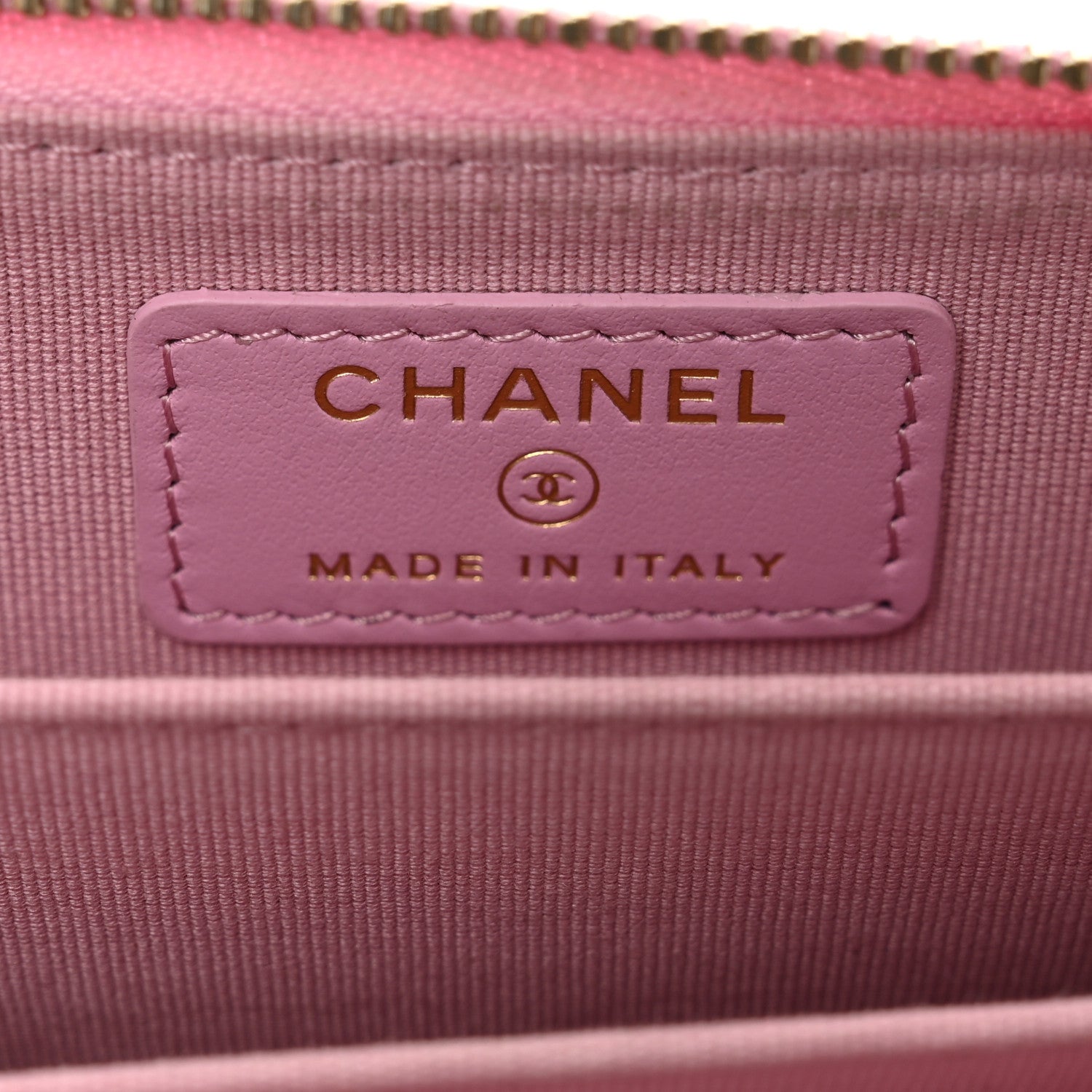 Chanel Caviar Quilted Zip Coin Purse Pink 6 of 10