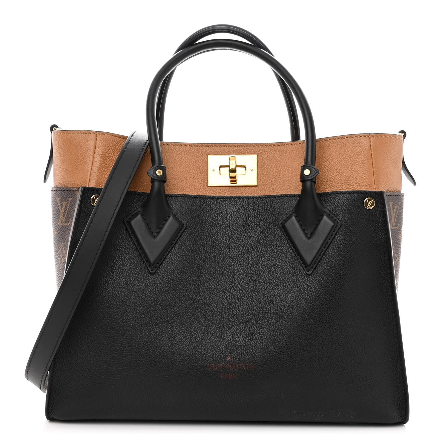 Louis Vuitton Calfskin Monogram On My Side Black 1 of 10