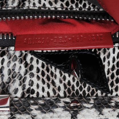 Fendi Vitello Seta Elaphe Crocodile Monster Eyes Medium Peekaboo Iconic Satchel Ribes Naturale 8 of 9