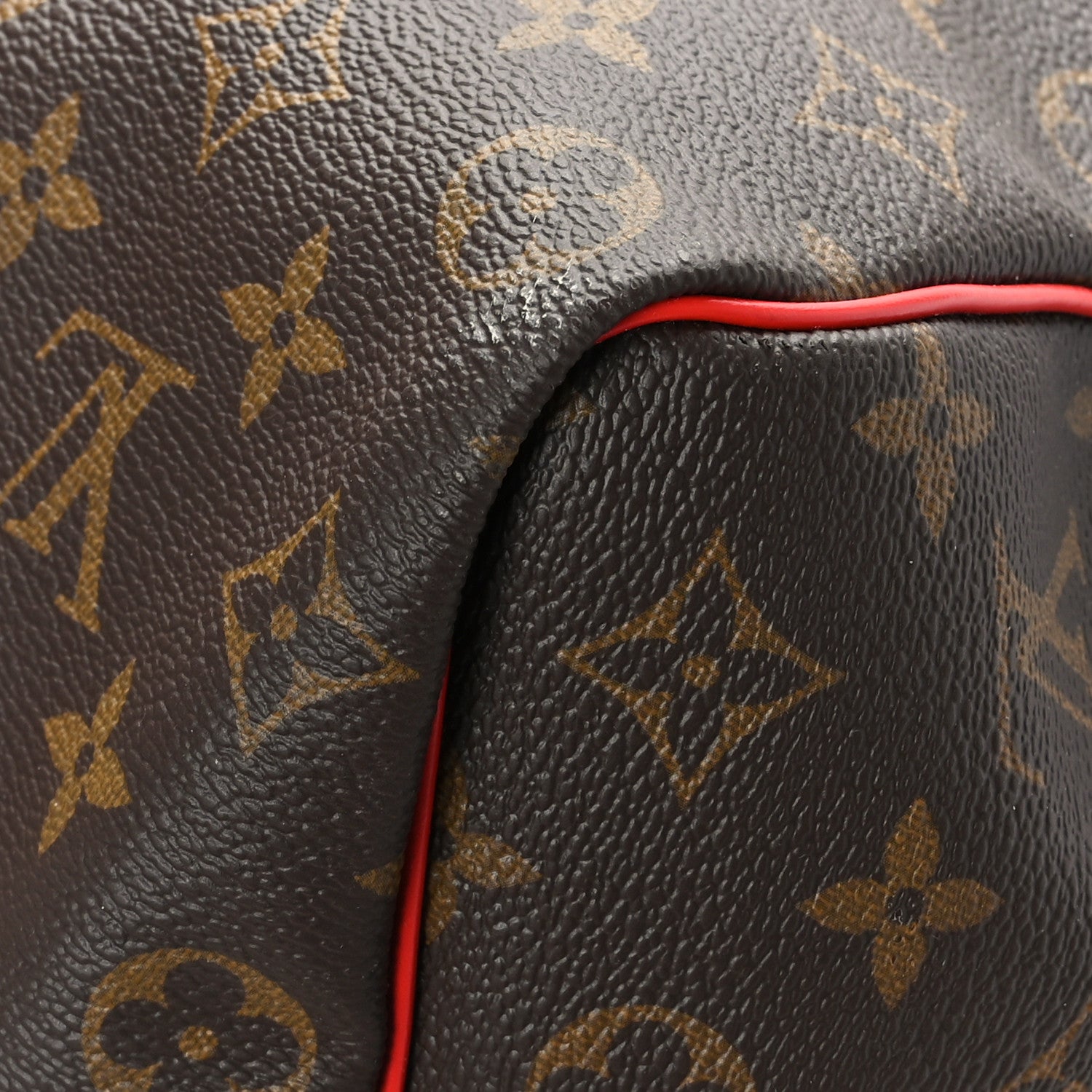 Louis Vuitton Calfskin Monogram Keepall Bandouliere 50 Coquelicot 7 of 12