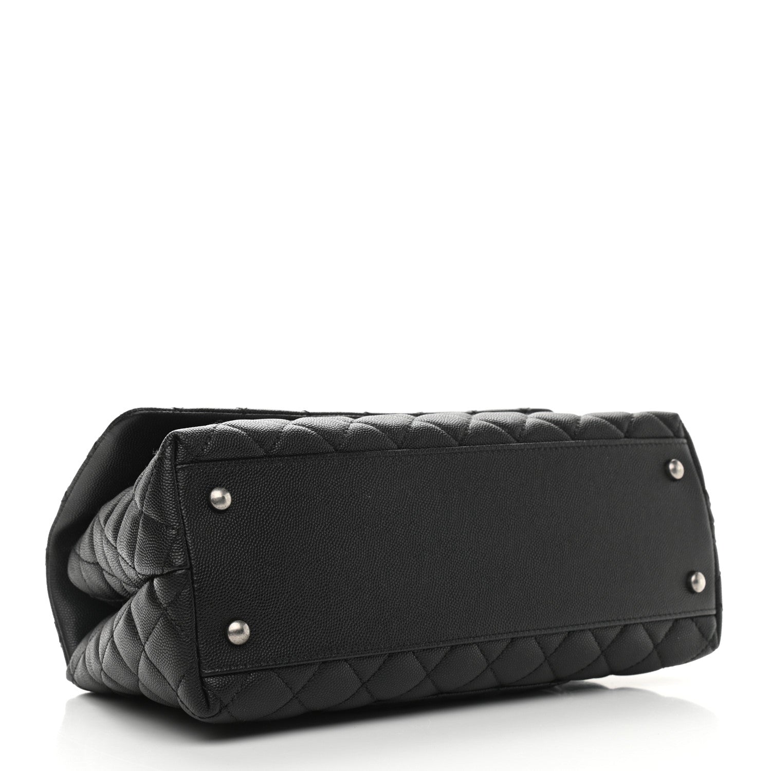 Chanel Caviar Lizard Quilted Small Coco Handle Flap Black 4 of 9