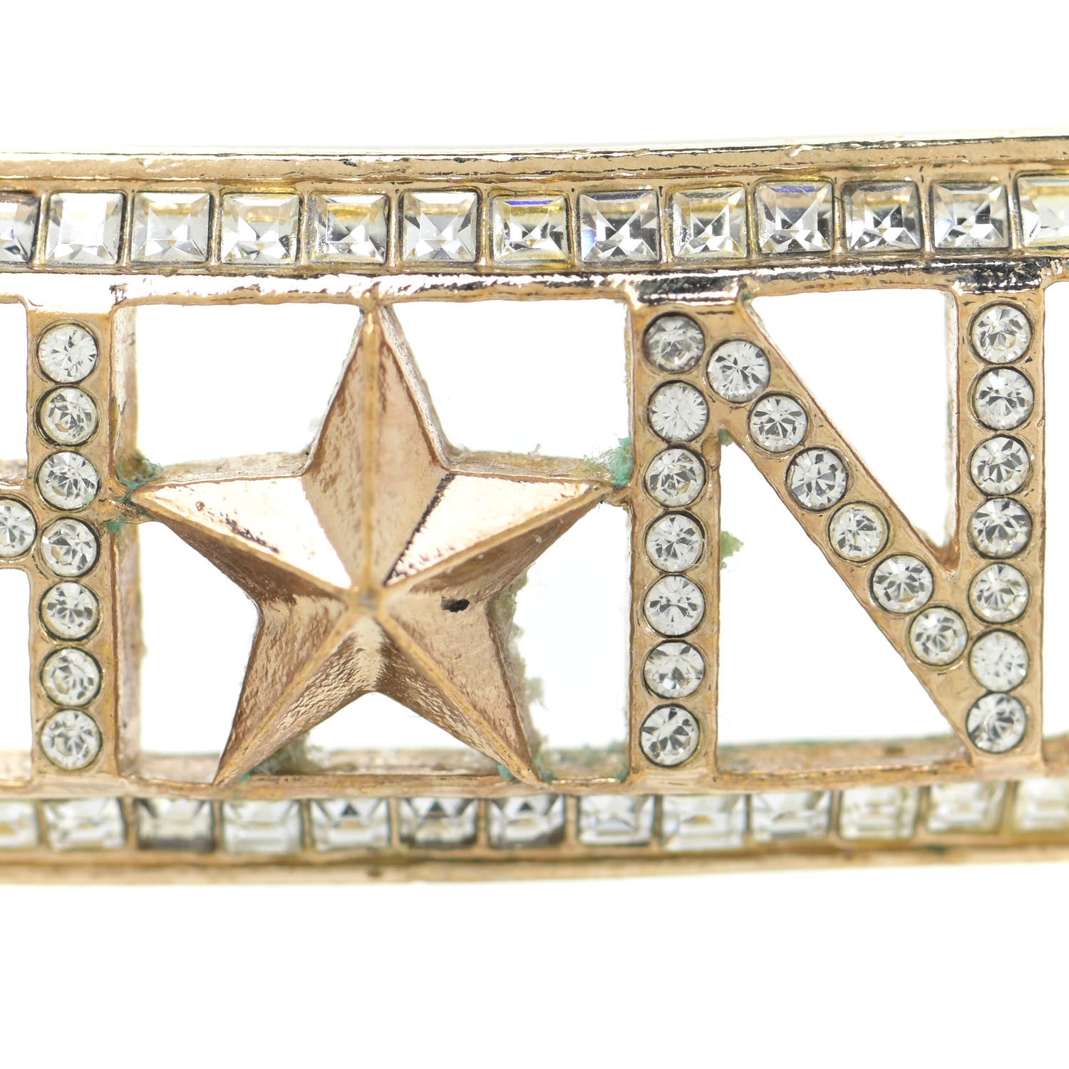 Chanel Crystal Chain Short Logo Necklace Gold 7 of 7