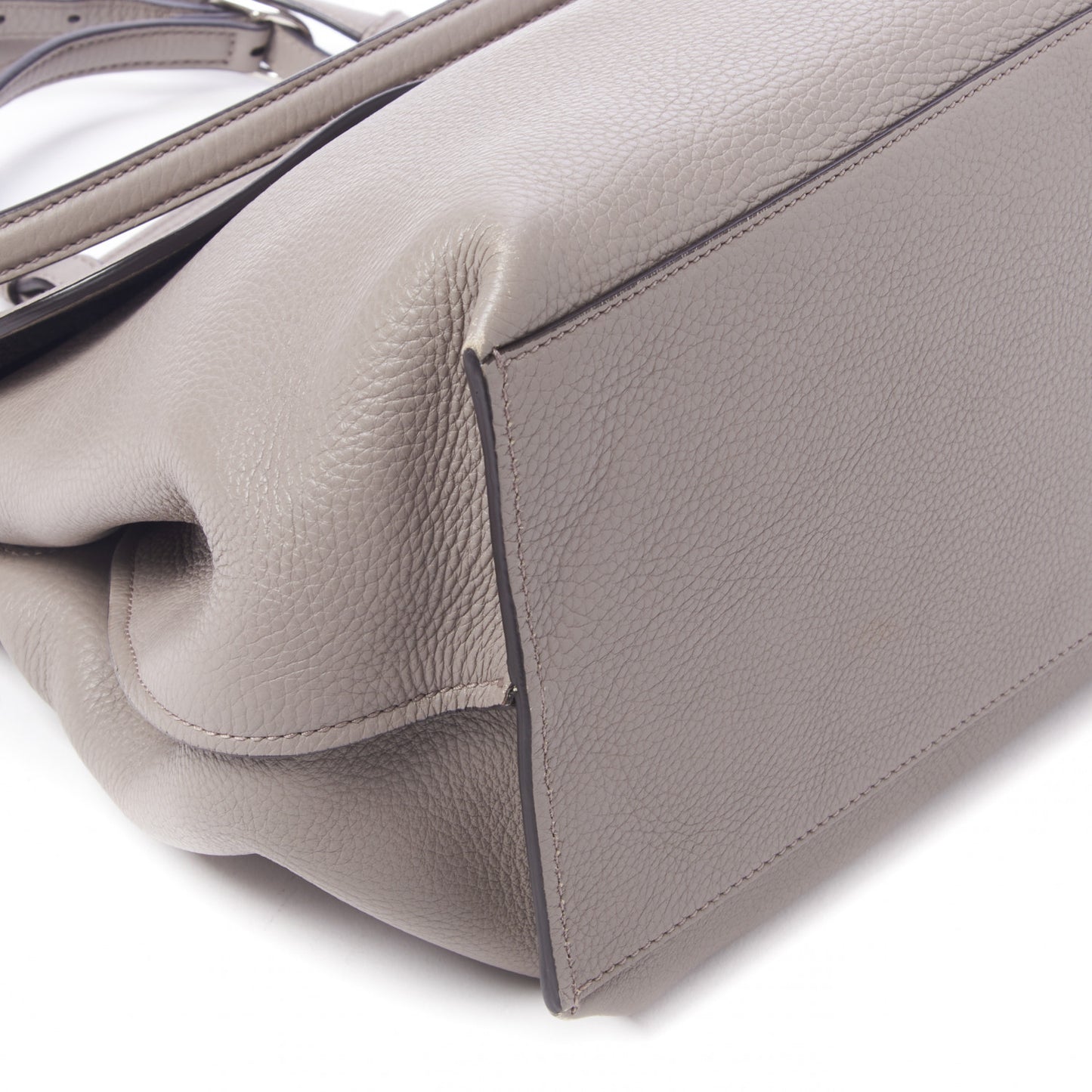 Cellarius Calfskin Large Bamboo Daily Top Handle Bag Storm Grey