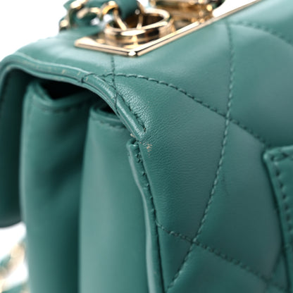 Chanel Lambskin Quilted Small Trendy CC Flap Dual Handle Bag Light Green 20 of 27