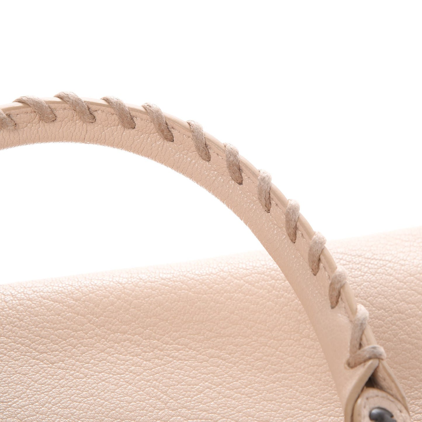 Chevre Classic Hardware Metallic Edge S City Beige Tapioca