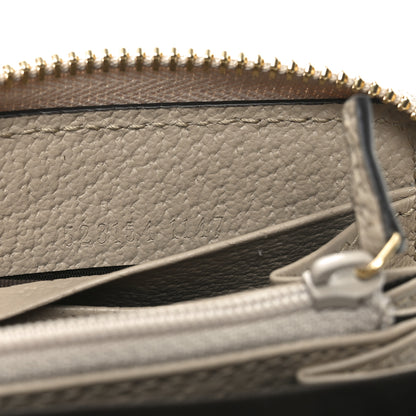 Gucci GG Supreme Monogram Textured Dollar Calfskin Web Ophidia Zip Around Wallet Beige Mystic White Oatmeal 7 of 8