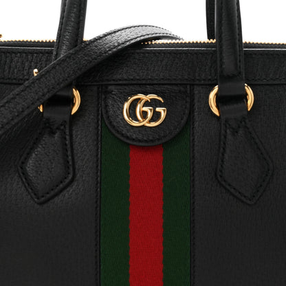 Gucci Textured Calfskin Web Small Ophidia Tote Bag Black 8 of 10