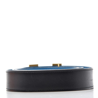 Hermes Box Togo 32mm Guilloche H Belt 100 Black Bleu Zanzibar 2 of 5