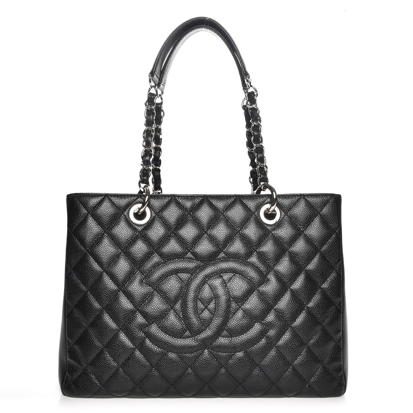 Caviar Quilted Grand Shopping Tote GST Black