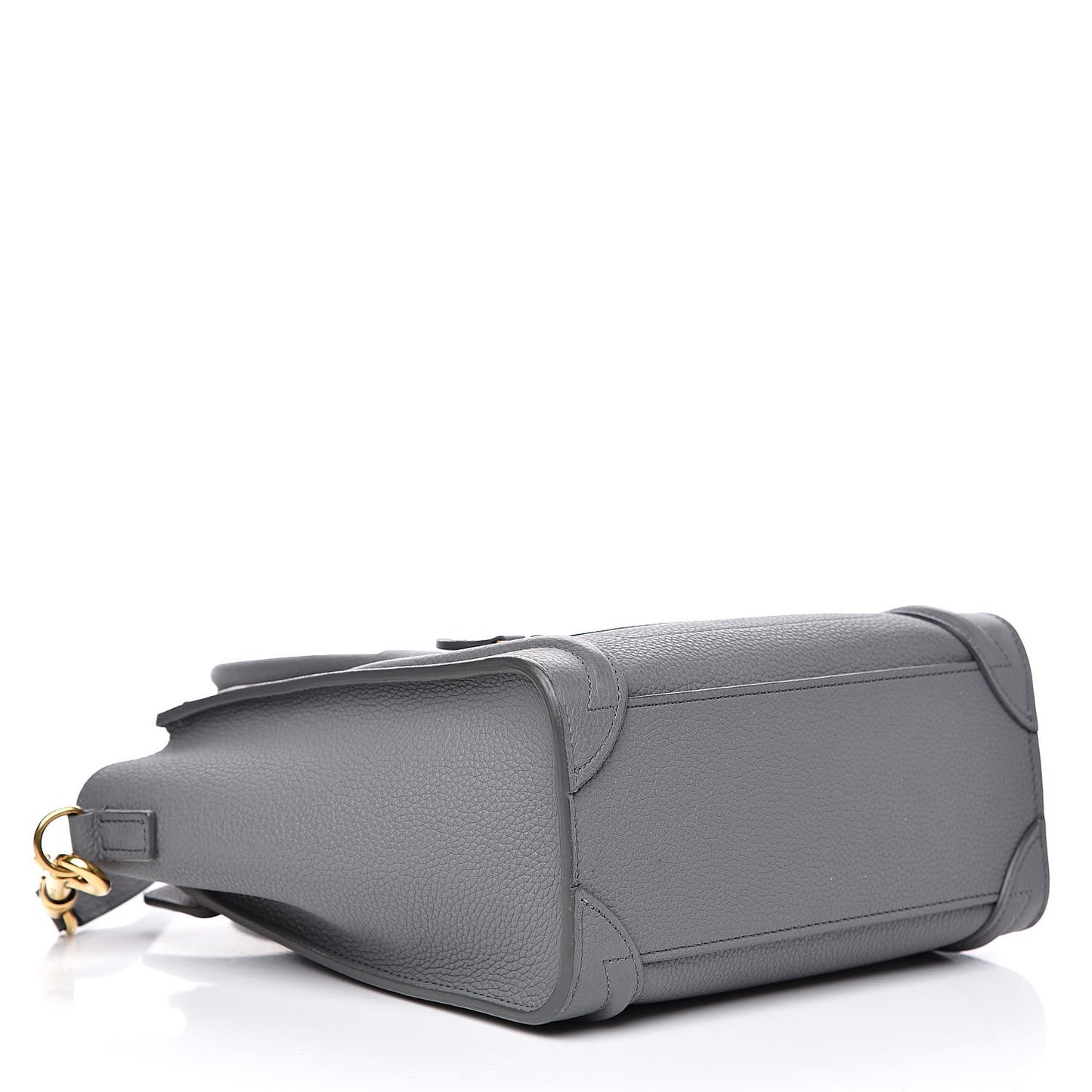 Drummed Calfskin Nano Luggage Kohl