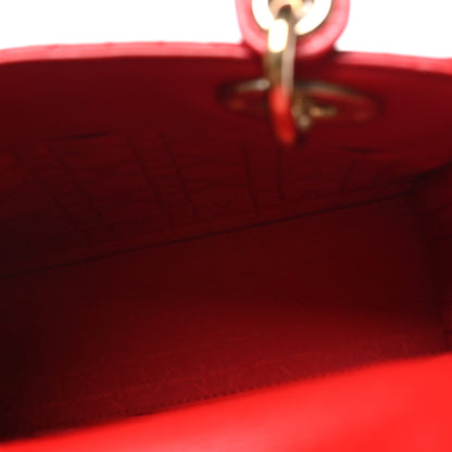 Christian Dior Lambskin Cannage Small My ABCDior Lady Dior Red 5 of 9