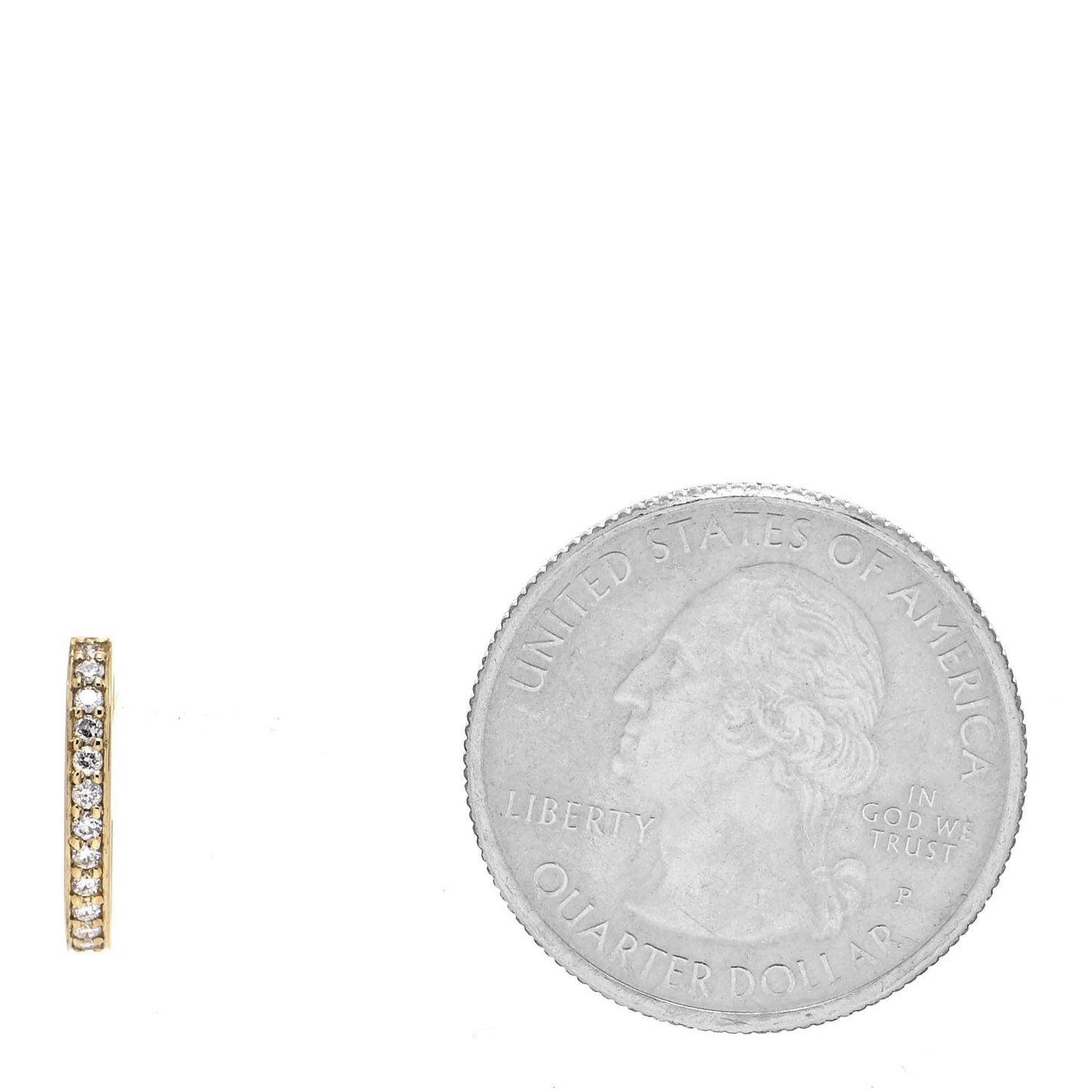 18K Yellow Gold Diamond Single Row Ear Cuff Earring