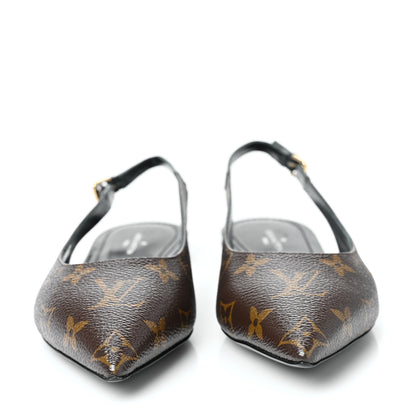 Louis Vuitton Patent Monogram Cherie Slingback Ballerina Flats 37 2 of 8