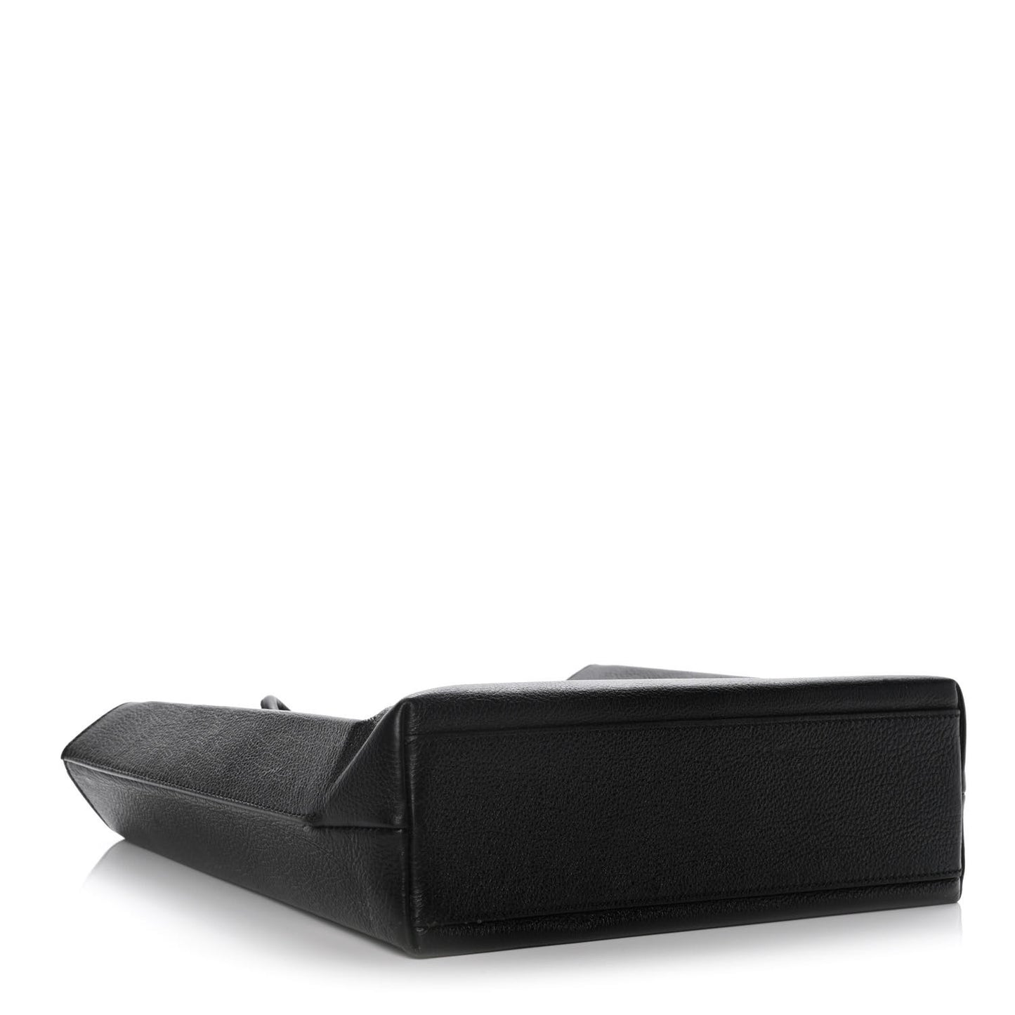 Calfskin Logo Small Shopping Black