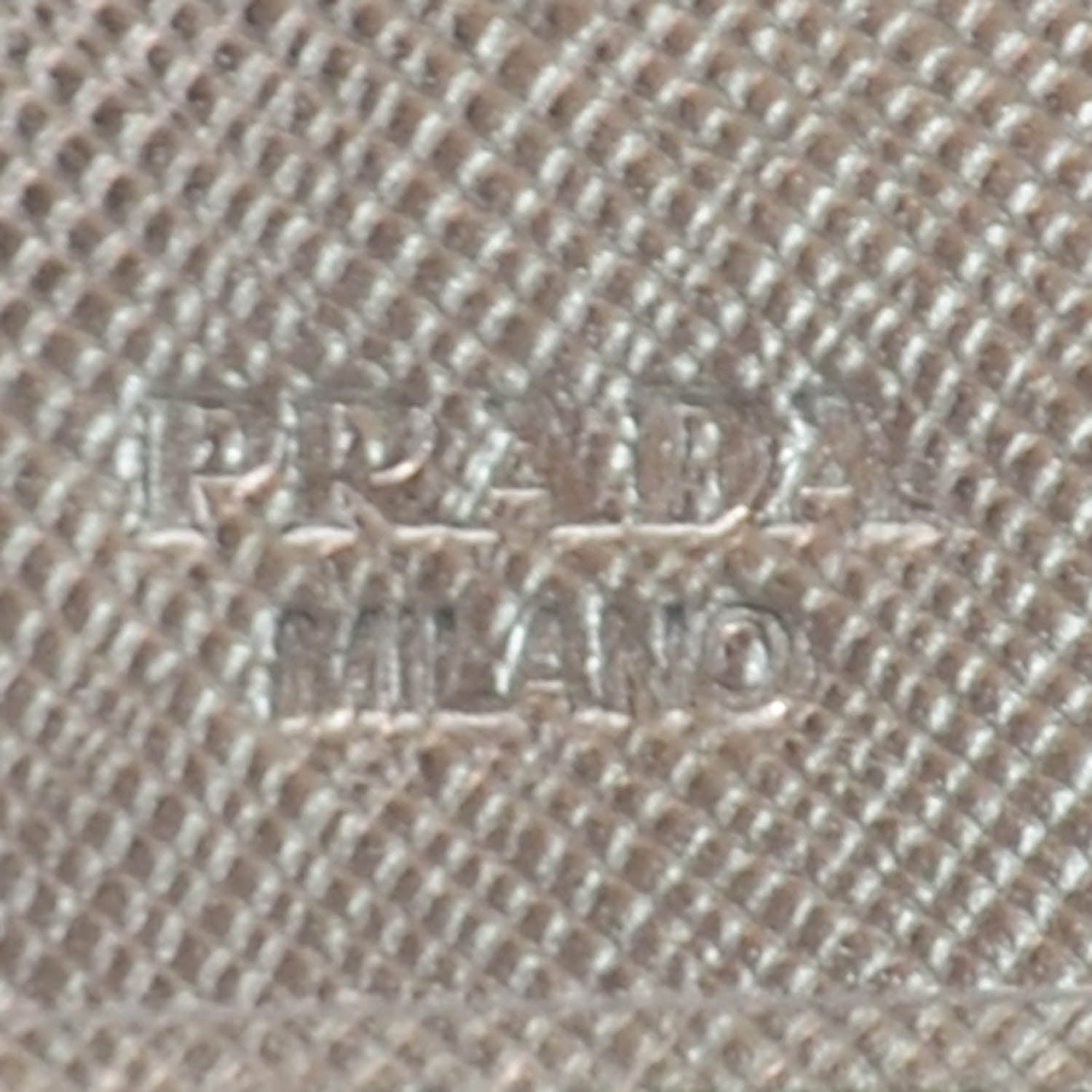 Prada Saffiano Metal Bi-Fold Wallet Cromo 7 of 8