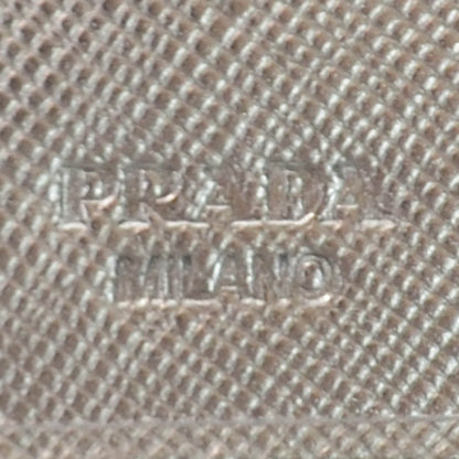 Prada Saffiano Metal Bi-Fold Wallet Cromo 7 of 8