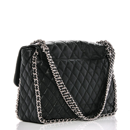Chanel Washed Lambskin Quilted Maxi Chain Around Flap Black 3 of 7