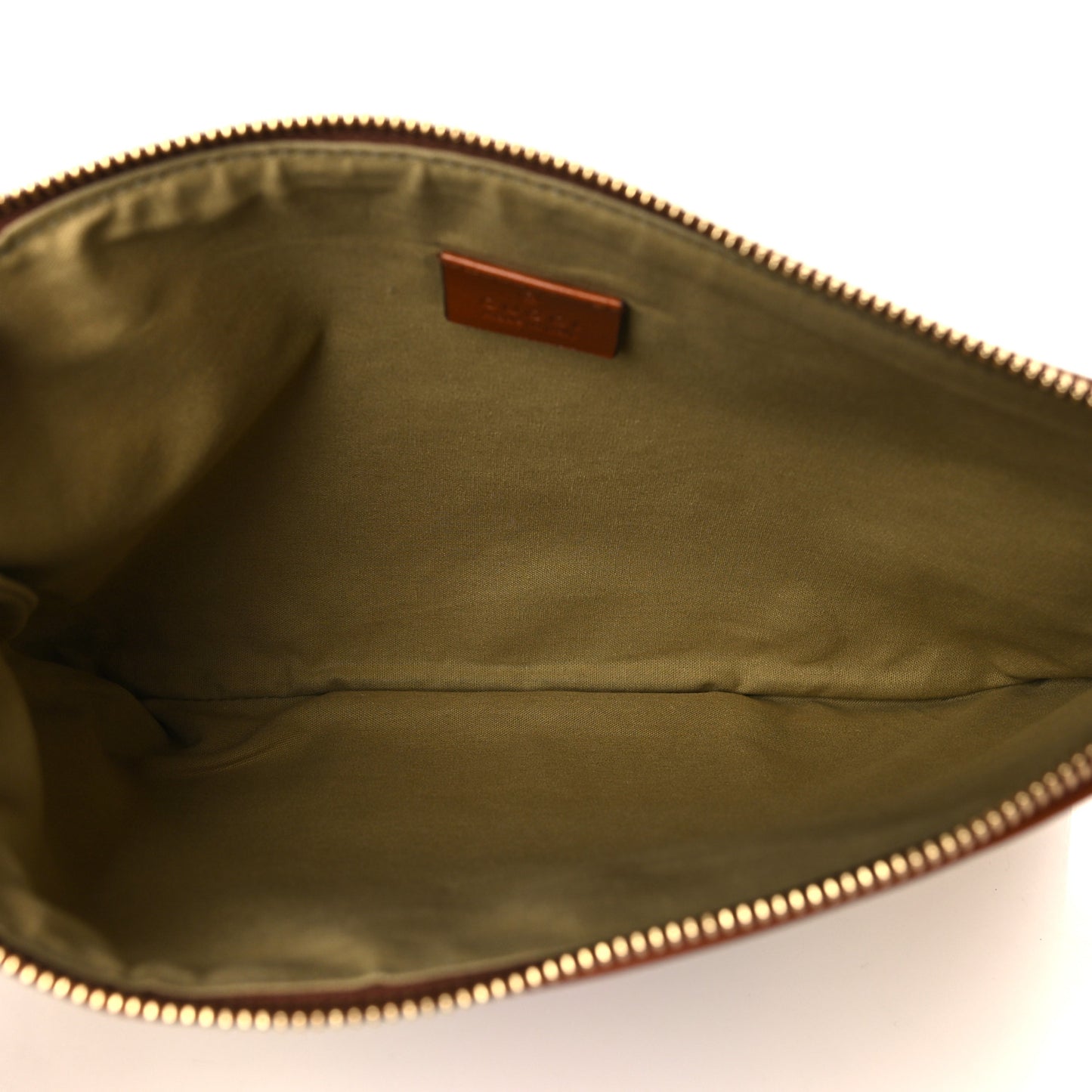 Vintage Canvas Web Pouch Sand Cuir