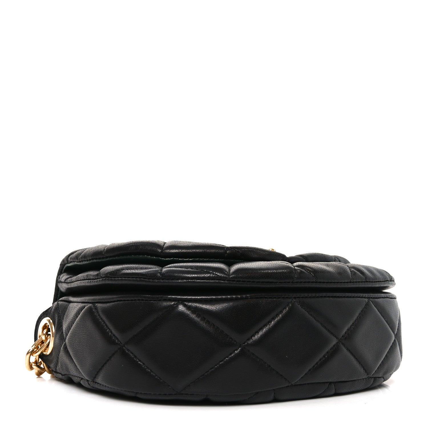 Burberry Lambskin Quilted Rocking Horse Shoulder Bag Black 4 of 9