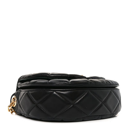 Burberry Lambskin Quilted Rocking Horse Shoulder Bag Black 4 of 9