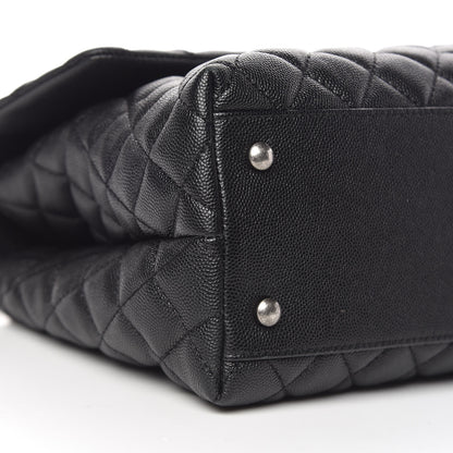 Chanel Caviar Quilted Medium Coco Handle Flap Black 11 of 12