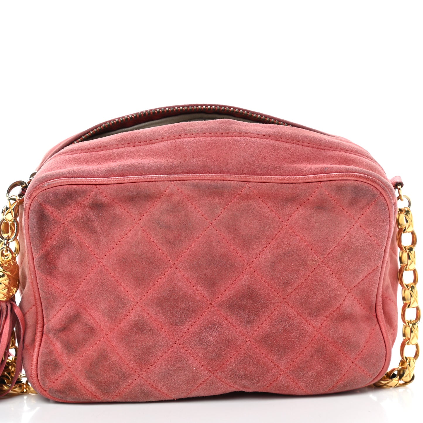Suede CC Tassel Camera Case Pink