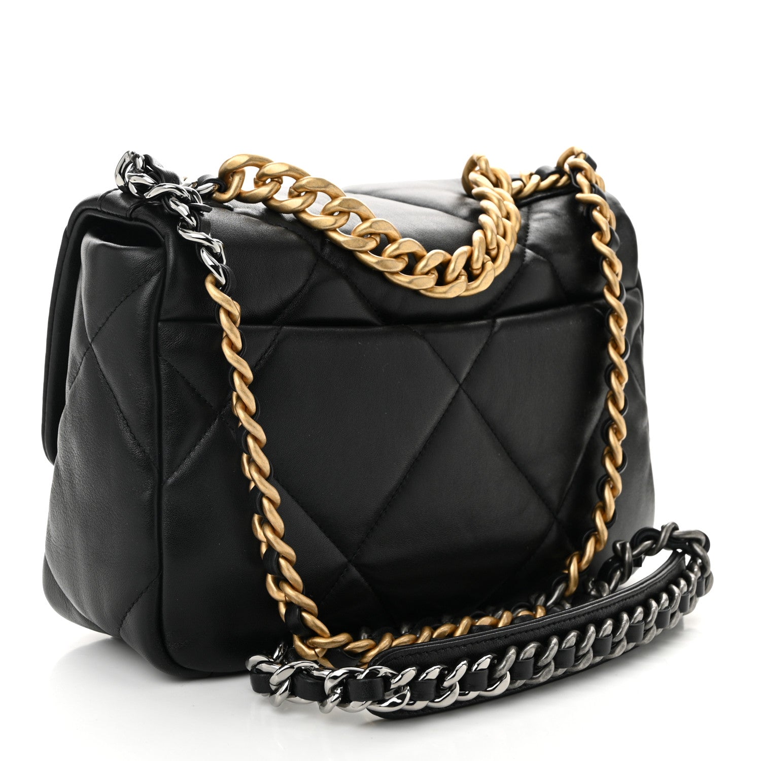 Chanel Lambskin Quilted Medium Chanel 19 Flap Black 3 of 10