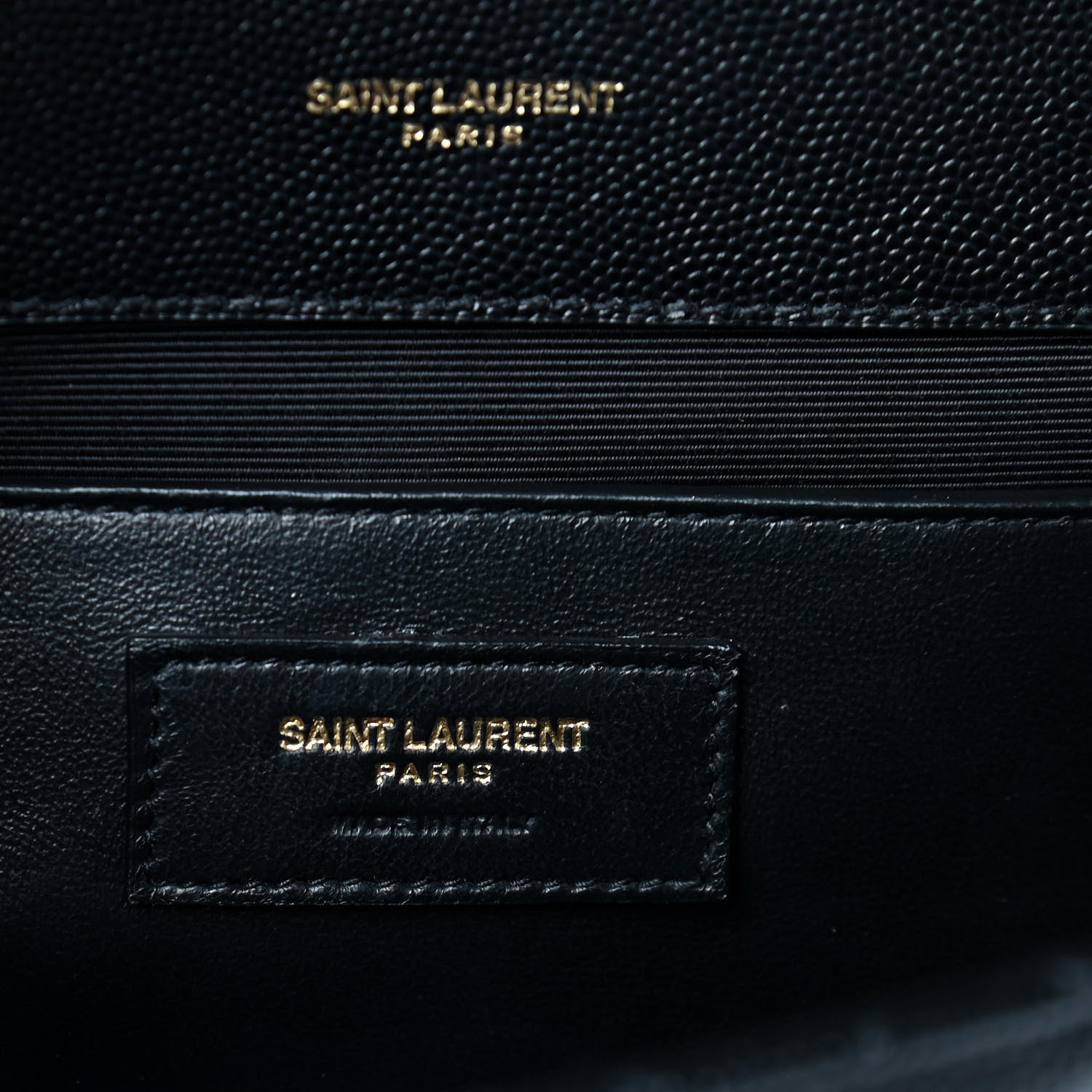 Saint Laurent Grain De Poudre Textured Mixed Matelasse Triquilt Medium Monogram Satchel Black 8 of 11