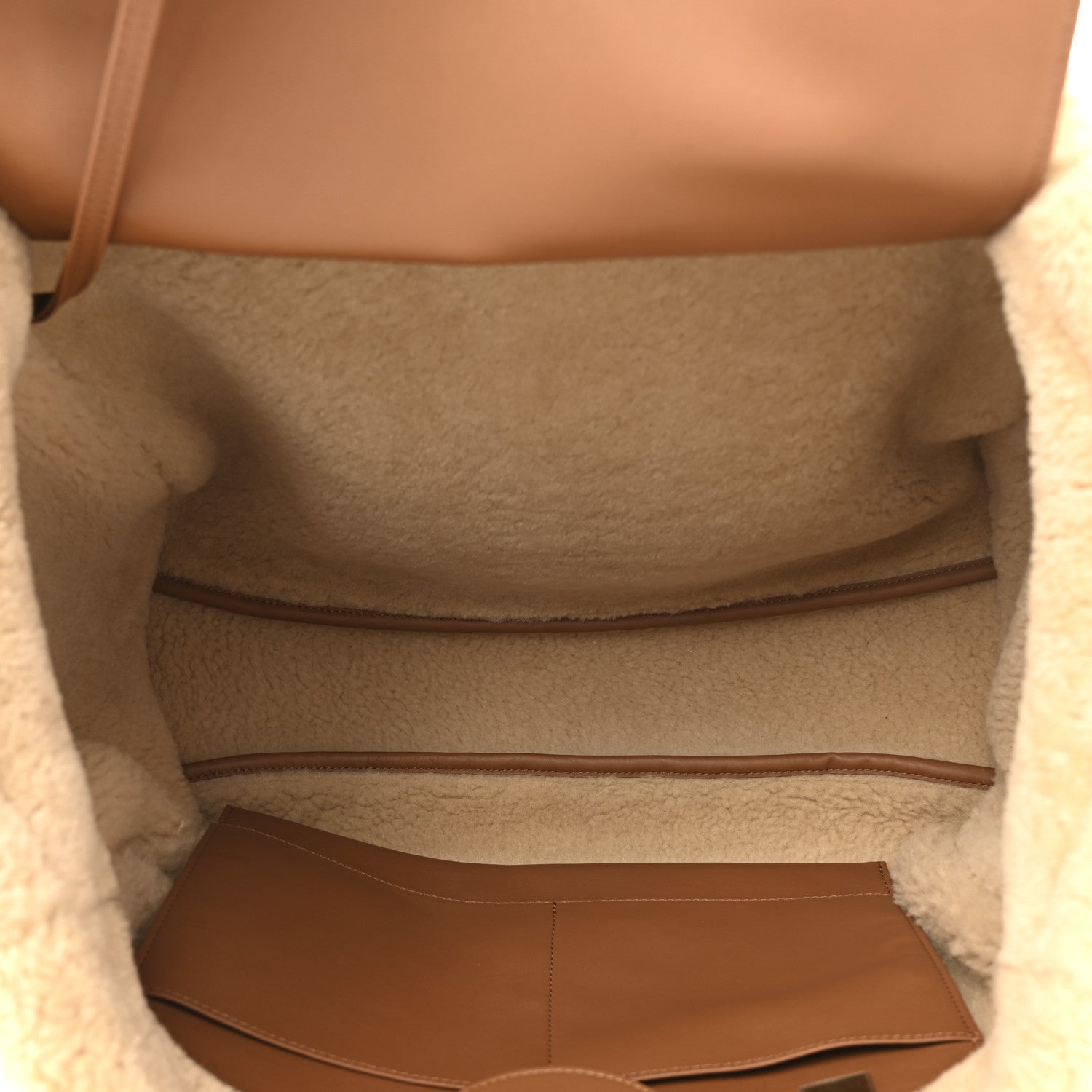 Chanel Lambskin Shearling Medium Deauville Tote Brown 6 of 12